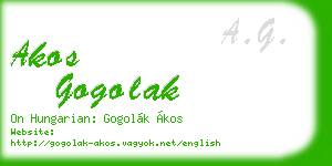 akos gogolak business card