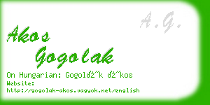 akos gogolak business card